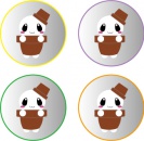 山口県 香川高校のキャラクター ハチゴロウ　　外巻きの色を迷っていらっしゃったので、４色のサンプル画像を作りました。